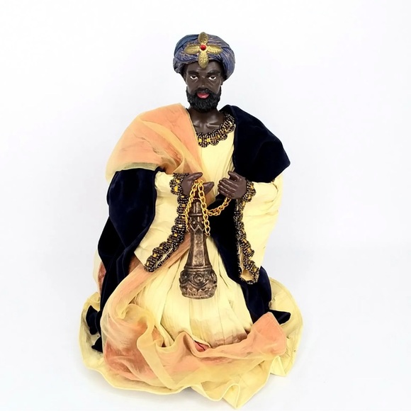 Vintage Holiday Living 6pc Nativity Set Paper Mache Figurines 4-12in Tall - Picture 7 of 8